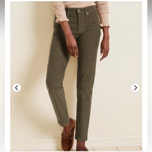 Garnet Hill Merlot Color Slim Fit Corduroy Pants Size 4 - Picture 7 of 16